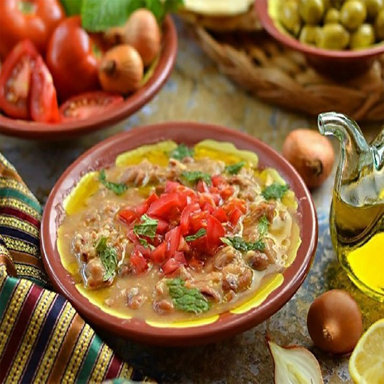 foul medamess with tomato & garlic (Alexandrian) - فول مدمس بالطماطم والثوم (اسكندراني)